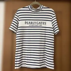 PEARLY GATES モックネック Tシャツ ストライプ 1989 5サイズ - メルカリ