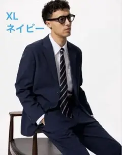 UNIQLO ユニクロ メンズ　感動ジャケット XL ネイビーのサムネイル