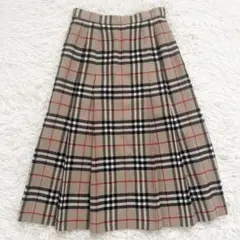 BURBERRYS バーバリーズ　ノバチェック　プリーツ　ロングスカート　S