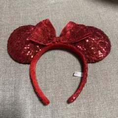 ミニーマウス　スパンコール　カチューシャ
