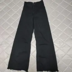 ZARA ブラック ワイドレッグデニム EUR34