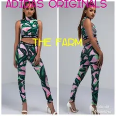 アディダスオリジナルスAdidas originalsパームプリントレギンス葉柄のサムネイル