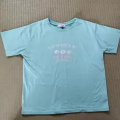 ミントグリーン プリント Tシャツ