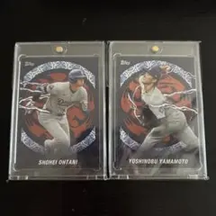 大谷翔平　山本由伸　topps tokyo series psa 2枚セット Topps MLB Tokyo Series 大谷翔平 山本由伸 2枚セット - メルカリ
