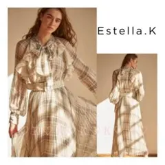 Estella.k＊エステラケー＊タイ付アコーデオンプリーツドレスのサムネイル