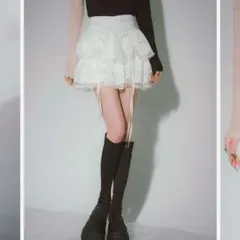 Darich ランダムフリルミニスカート ホワイト Free