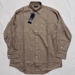 【新品/希少】バーバリーロンドン ウール混 長袖シャツ ベージュ チェック M
