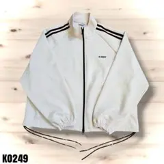 NERDY 美品 ジップアップジャージ ピンク ブラウンストライプ K0249のサムネイル