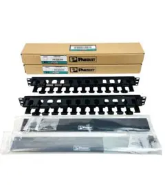 PANDUIT 水平ケーブル管理パネル 表面ダクト 1U WMPLFSE 2個