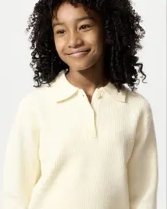 GIRLS スフレヤーンポロセーター160ホワイト