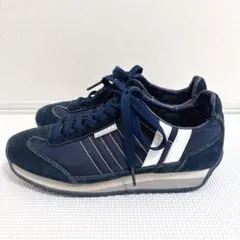 パトリック マラソン スニーカー インディゴ 36 紺白 ネイビー