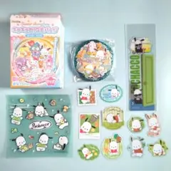 ポチャッコ セット ☘️缶バッチ、ブックマーク、ステッカーシール、ジッパーバッグ