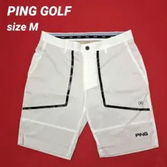 PING GOLF ピン メンズ ゴルフ ハーフパンツ ホワイト size Mのサムネイル