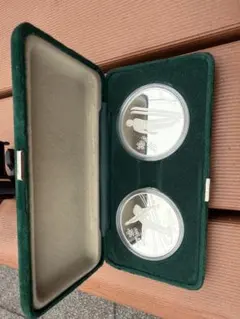 SV925 カルガリーオリンピック　記念銀貨 1988年カナダ 2セット 本日のカナダ カルガリー 1988年 冬季オリンピック記念