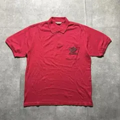 90s ポロシャツ PIA SPORTS コットン レッド レトロ ビンテージのサムネイル