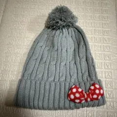 東京ディズニーリゾート ニット帽 グレー　ミニー
