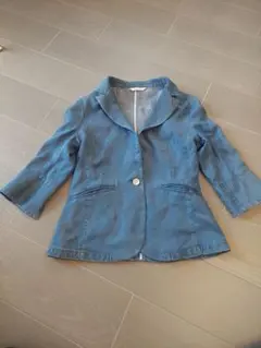GLACIER デニムブルー ノーカラージャケット L