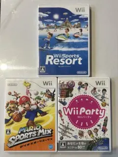 Wiiソフト 3本セット 家族・友達とワイワイ遊ぶパーティー／スポーツ系ゲーム