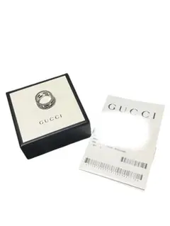 新品・未使用】GUCCI シルバー クロスリング 保存袋付 エイジング 15号