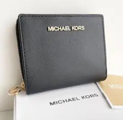 kae 様専用☆MICHAEL KORS ブラック 二つ折り財布 レザー