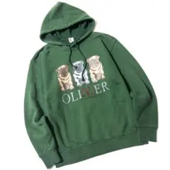 ヴァレンティノオリバー　スウェット　プルオーバー　パーカー　ビッグロゴ　刺繍　M