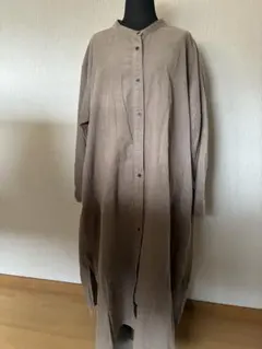 ニコアンド ベージュ 長袖 コーディロイシャツワンピース