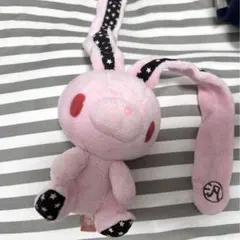 チャックスGP 汎用うさぎ ぬいぐるみ がま口 ポーチ ピンク ホワイト