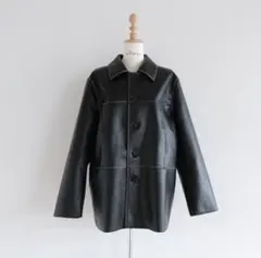 Vintage ECOレザーシャツジャケット Vintage ECOレザーシャツジャケット