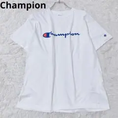 チャンピオン　半袖Tシャツ　カットソー　ロゴプリント　ワンポイント　ホワイト