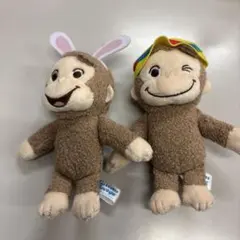 おさるのジョージ　赤いほっぺマスコット ２個セット