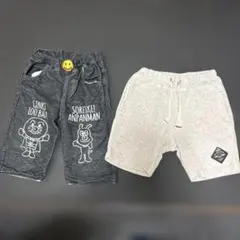 アンパンマン半ズボンセット（ダークグレー100cmライトグレー95cm）