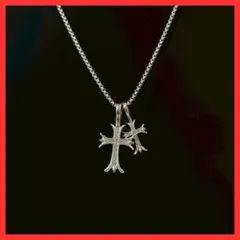 ⭐︎ネックレス　十字架 2個 シルバー ユニセックス レディース キラキラ