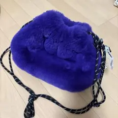 CAMP CIRCLE 紫色ファーショルダーバッグ