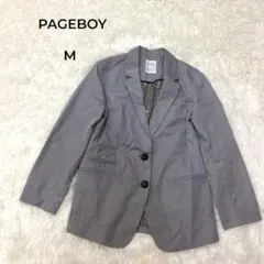 ◇PAGEBOY テーラードジャケット M グレー 花柄裏地 シングルのサムネイル