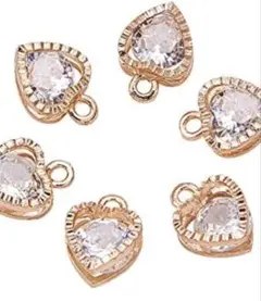 キラキラハートチャーム♡10個セット♡ゴールド