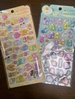 匿名即発送 オバケーヌ 立体ジェルステッカ- 立体シール2枚セット