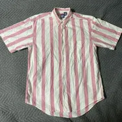 USA製　OLD GAP ピンク×白　BDオックスフォードシャツ