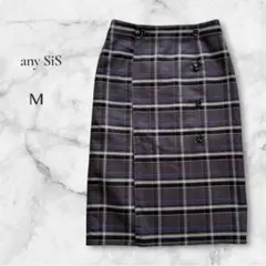 【エニィスィス 】any SiS 2WAY チェック タイトスカート Mサイズのサムネイル