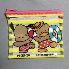 スシロー はぴだんぶい はぴなついぇい！ ファスナーポーチ ポチャッコ ペックル
