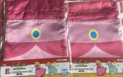 【新品 匿名配送】 一番くじ スーパーマリオ 巾着 ピーチ姫 2個