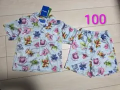 【新品】ディズニー　スティッチ　半袖　パジャマ　キッズ　夏　水色　100のサムネイル