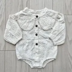 花柄刺繍ロンパース 長袖 60 70 SHEIN 女の子