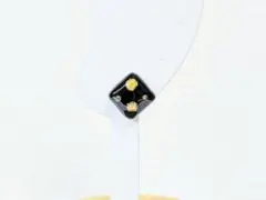 黒 四角 ピアス ゴールド デザイン イヤリング ピアス両方対応可能