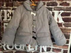 petit main 中綿ジャケット　グレー　リボン