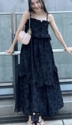 スナイデル カットジャガードボリュームキャミワンピース