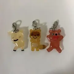 ノンタン　めじるしアクセサリー　たぬきさん　ぶたさん　くまさん　ガチャガチャ