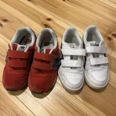 New Balance asics 赤白 スニーカー 20cm 19.5cm