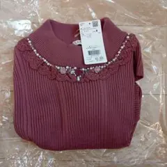 新品【訳あり】 axes femme パール バラ ボトルネック ピンク Mのサムネイル