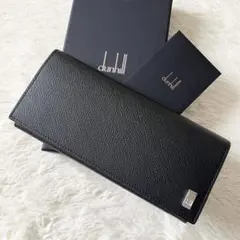 未使用✨ダンヒル サイドカー 二つ折り長財布 ロゴプレート メンズ ブラック