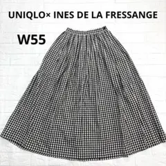 週末セール❣️タグ付《INES×UNIQLO》コットンツイルギャザースカート 黒